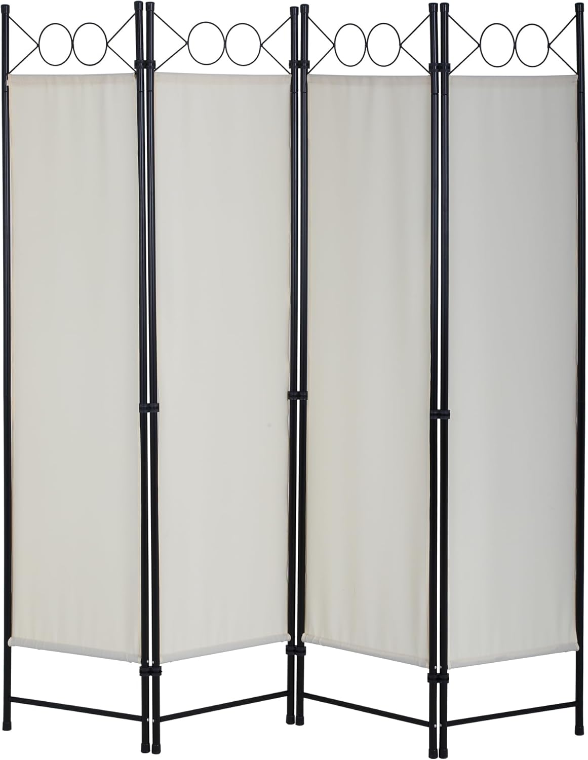 FDW 4 Panel Room Divider and Folding Portable Partition Screen, 6FT Wall Divider Screen for Dorm Bedroom Office, Coal Black