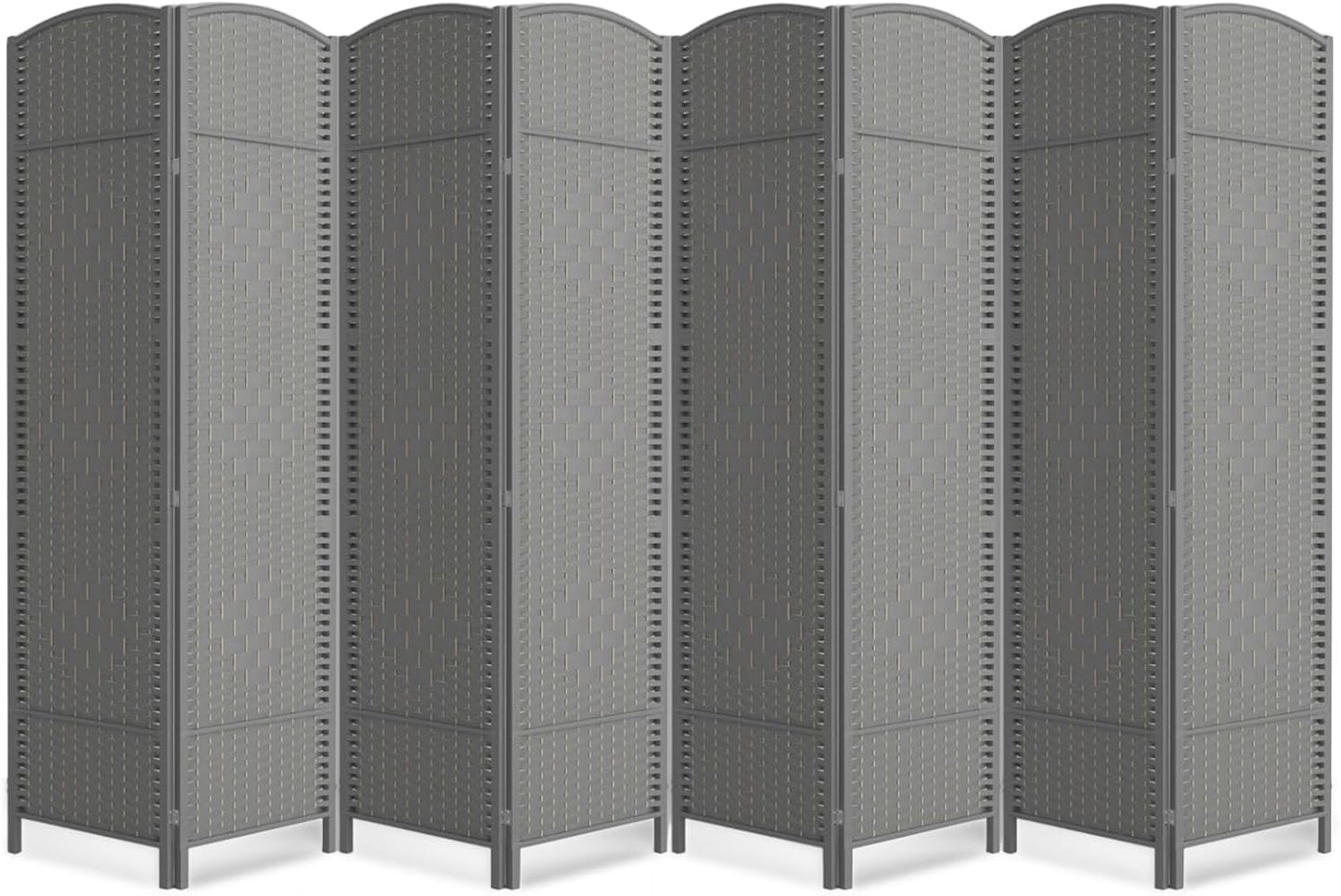 6 Panel Room Divider,6Ft Folding Privacy Screen,Tall - Extra Wide Foldable Panel Partition Wall Divider with Diamond Double-Weaved Hand-Woven Design Room Screen Divider