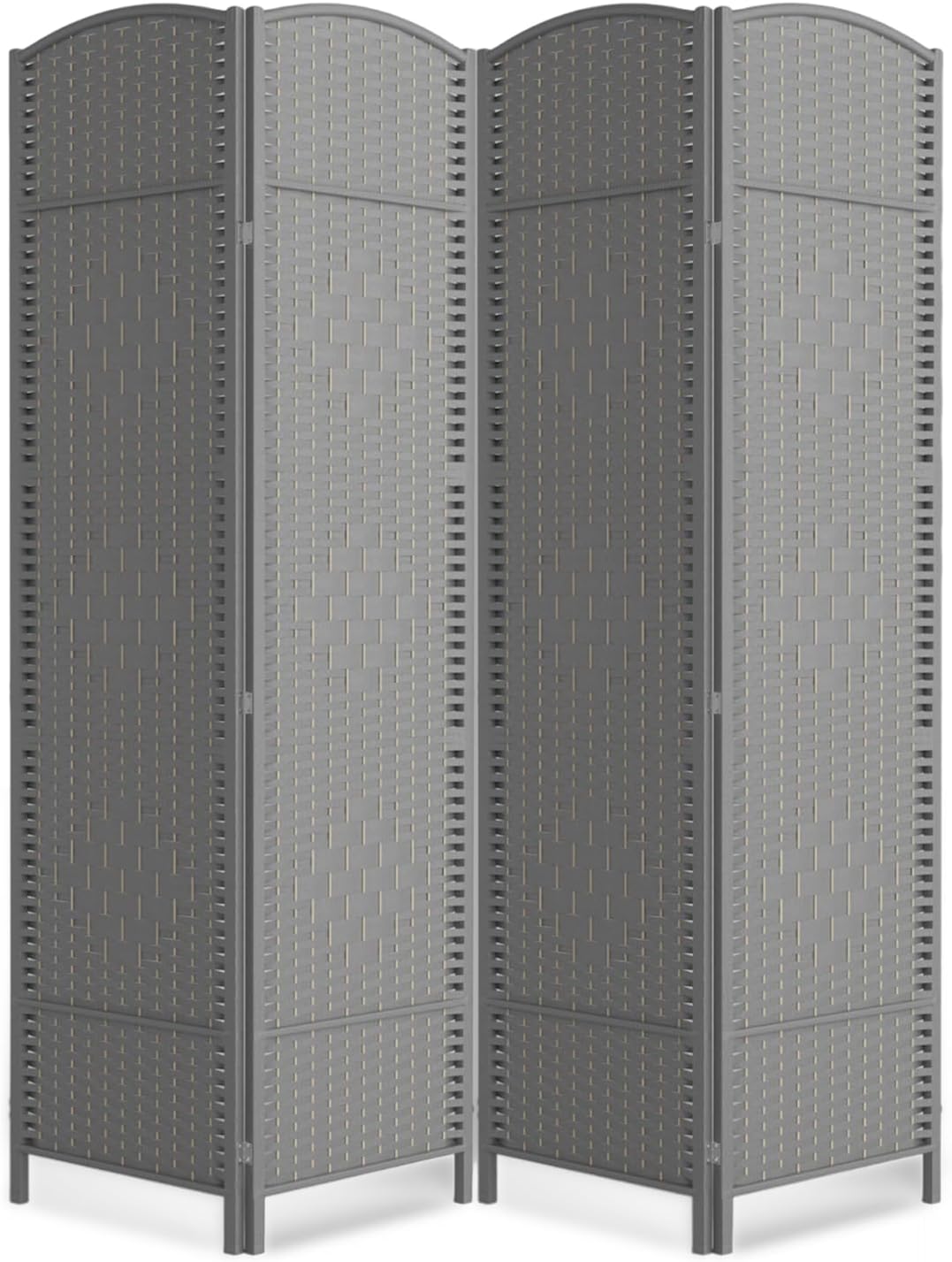 6 Panel Room Divider,6Ft Folding Privacy Screen,Tall - Extra Wide Foldable Panel Partition Wall Divider with Diamond Double-Weaved Hand-Woven Design Room Screen Divider