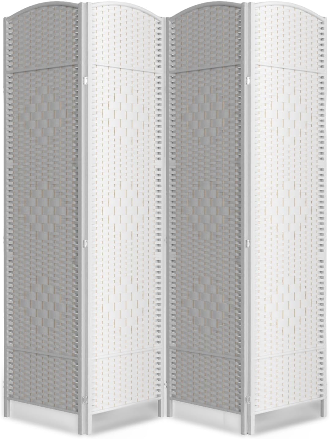 6 Panel Room Divider,6Ft Folding Privacy Screen,Tall - Extra Wide Foldable Panel Partition Wall Divider with Diamond Double-Weaved Hand-Woven Design Room Screen Divider