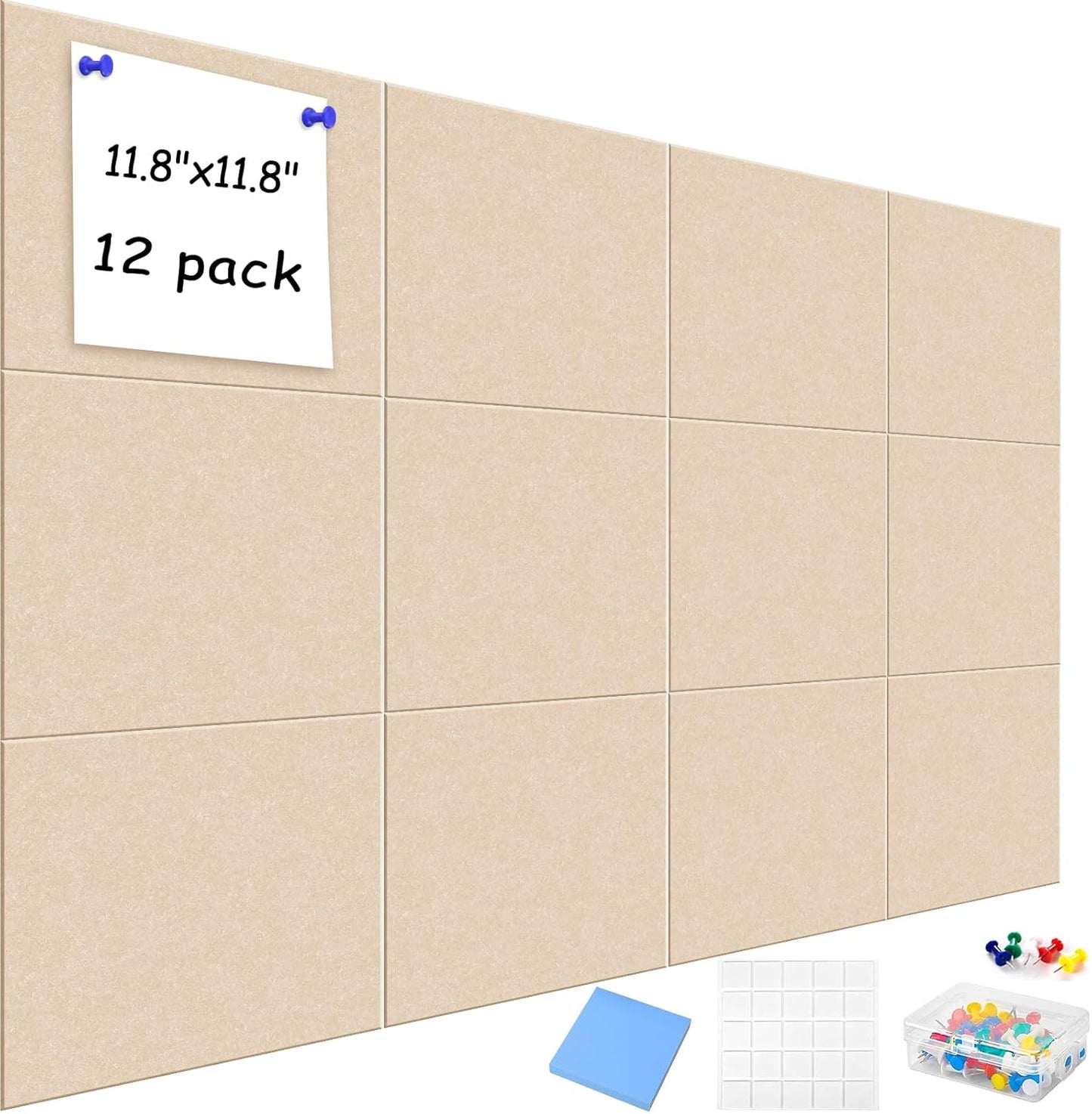 5 Pack Large Acoustic Panels, 48"X24"X0.4" Sound Proof Foam Panels for Walls, Sound Dampening Panels, Sound proof panels for walls, Soundproof Wall Panels for Home Studio&Office Decor.(Black)