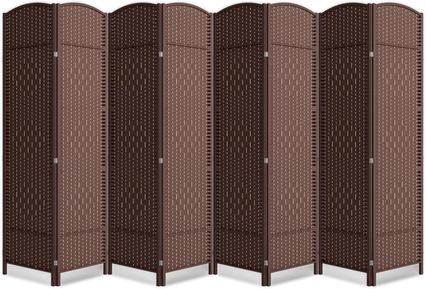 6 Panel Room Divider,6Ft Folding Privacy Screen,Tall - Extra Wide Foldable Panel Partition Wall Divider with Diamond Double-Weaved Hand-Woven Design Room Screen Divider
