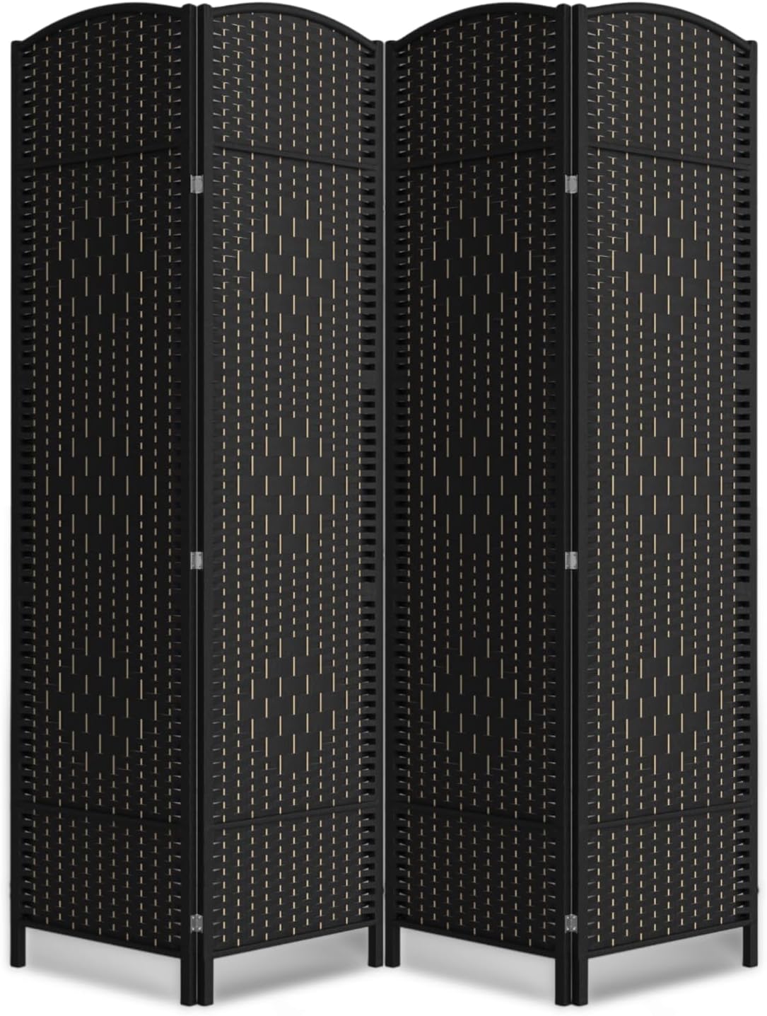 6 Panel Room Divider,6Ft Folding Privacy Screen,Tall - Extra Wide Foldable Panel Partition Wall Divider with Diamond Double-Weaved Hand-Woven Design Room Screen Divider