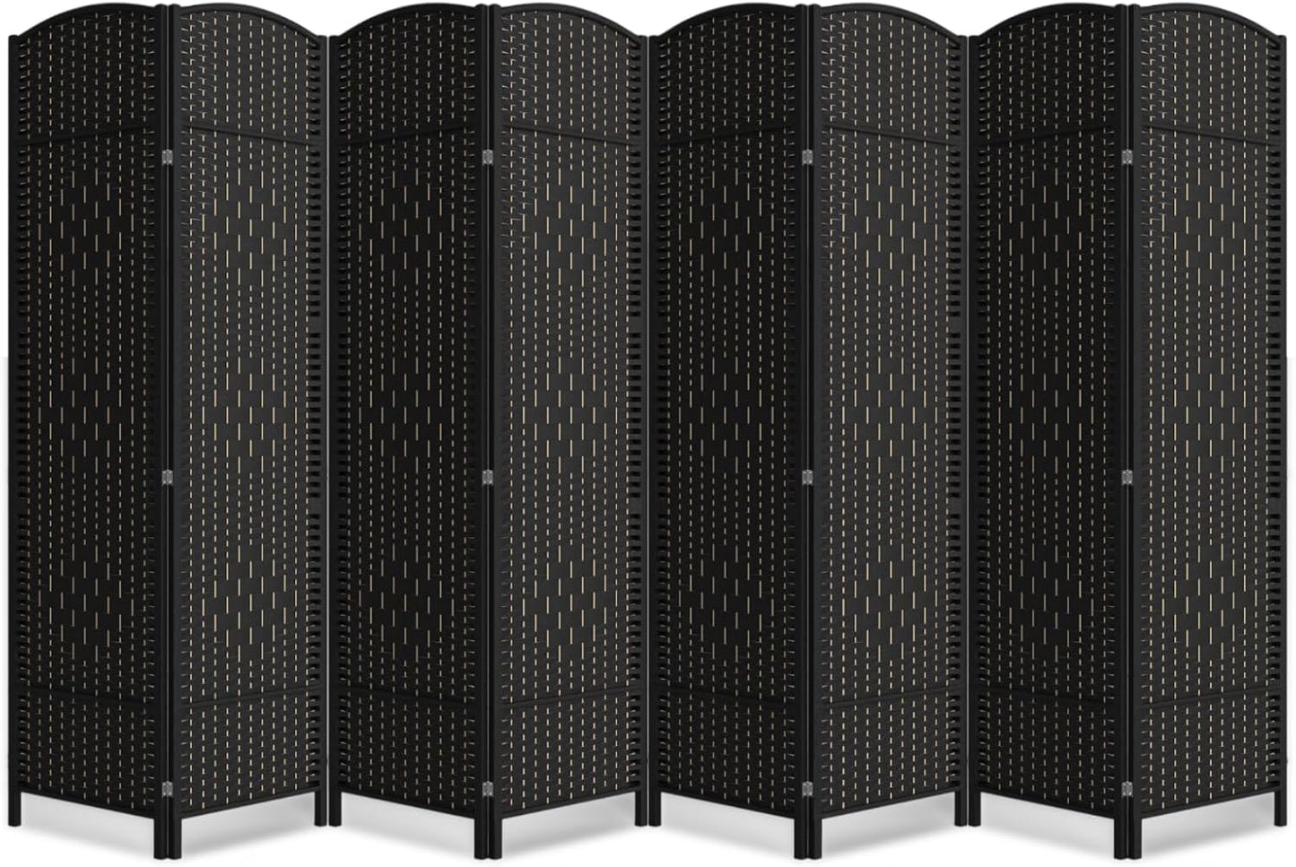 6 Panel Room Divider,6Ft Folding Privacy Screen,Tall - Extra Wide Foldable Panel Partition Wall Divider with Diamond Double-Weaved Hand-Woven Design Room Screen Divider