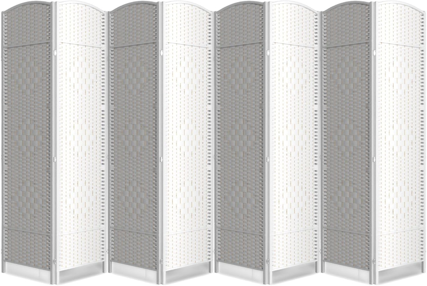 6 Panel Room Divider,6Ft Folding Privacy Screen,Tall - Extra Wide Foldable Panel Partition Wall Divider with Diamond Double-Weaved Hand-Woven Design Room Screen Divider