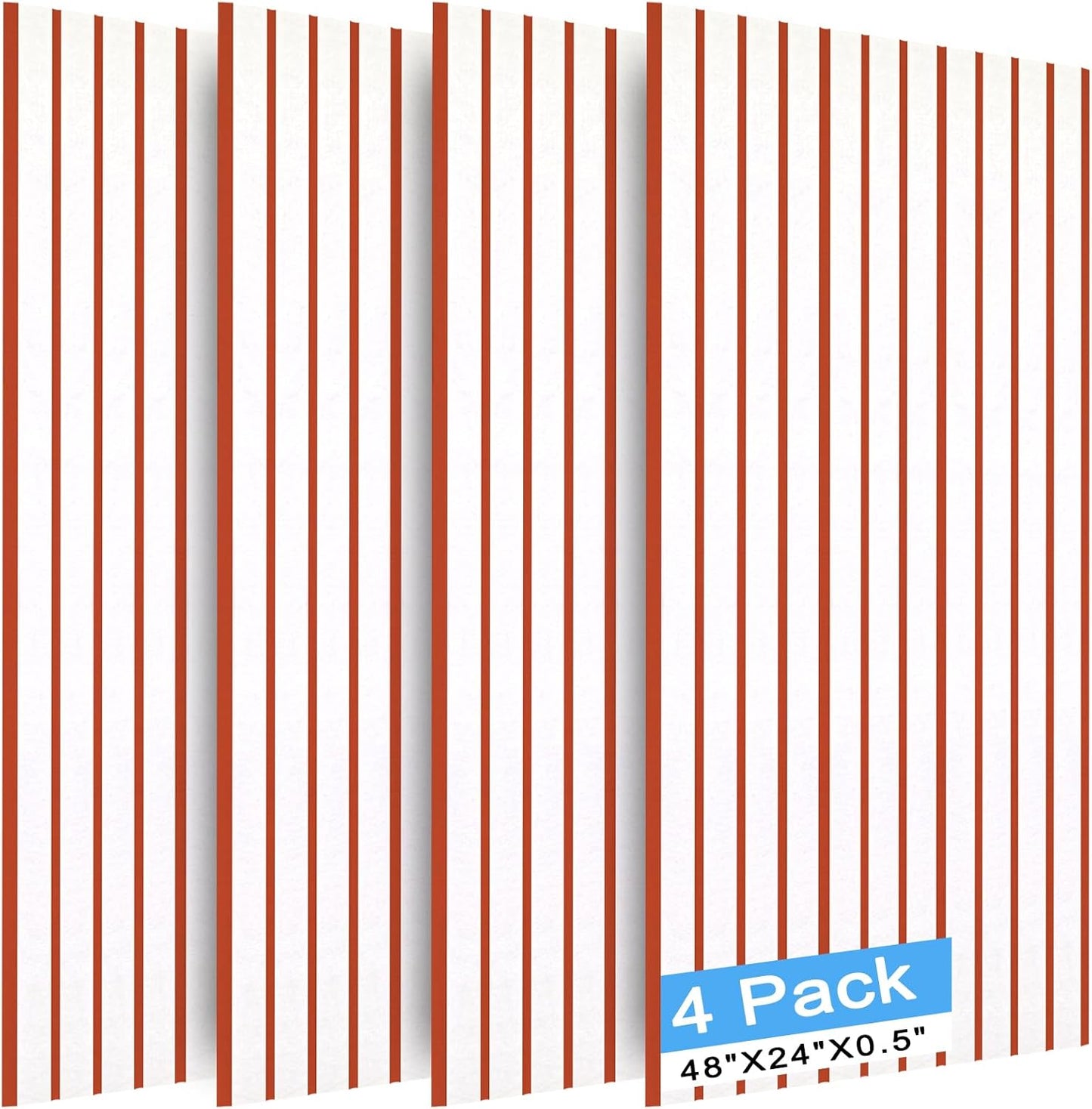 5 Pack Large Acoustic Panels, 48"X24"X0.4" Sound Proof Foam Panels for Walls, Sound Dampening Panels, Sound proof panels for walls, Soundproof Wall Panels for Home Studio&Office Decor.(Black)