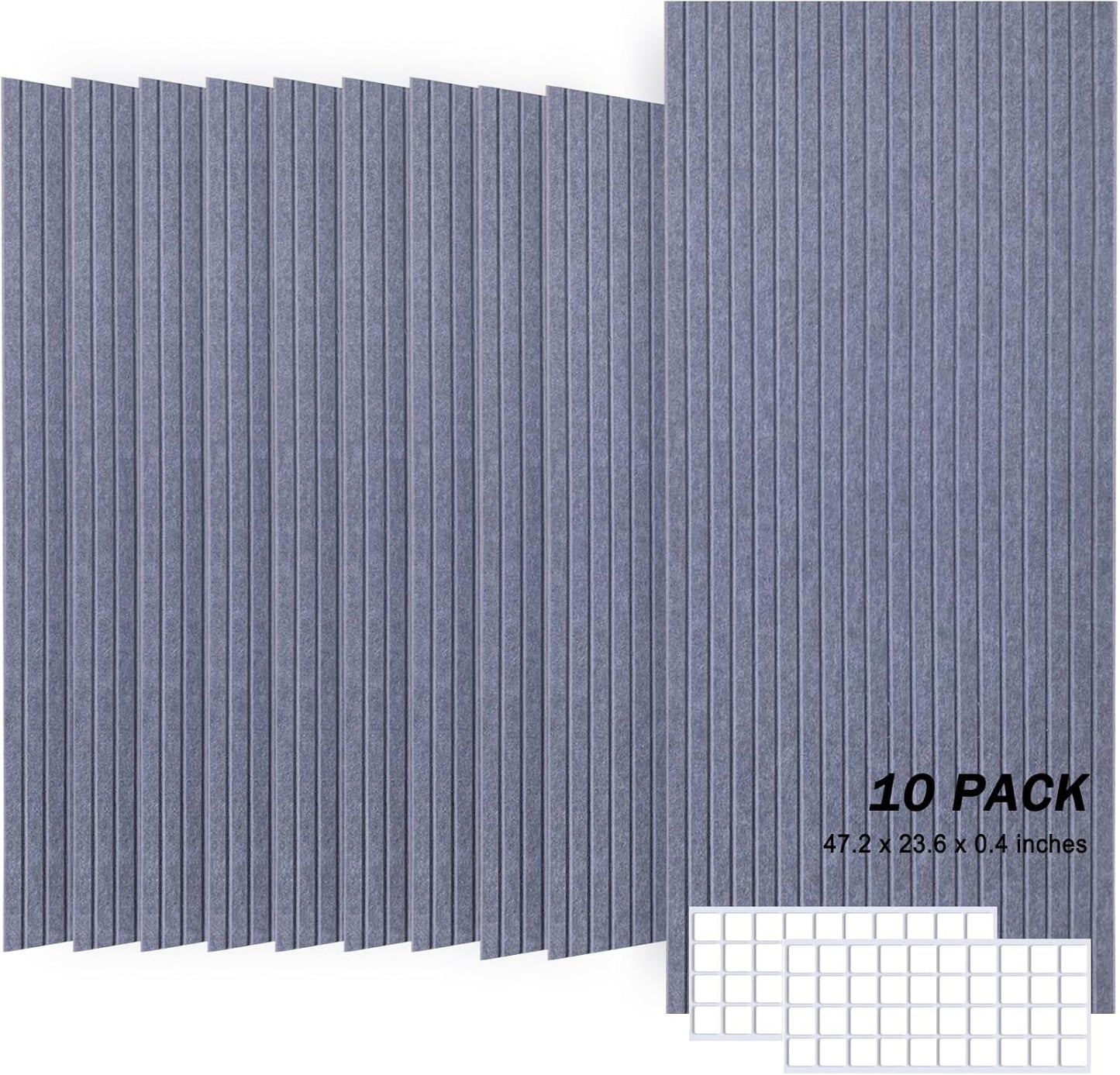 5 Pack Large Acoustic Panels, 48"X24"X0.4" Sound Proof Foam Panels for Walls, Sound Dampening Panels, Sound proof panels for walls, Soundproof Wall Panels for Home Studio&Office Decor.(Black)