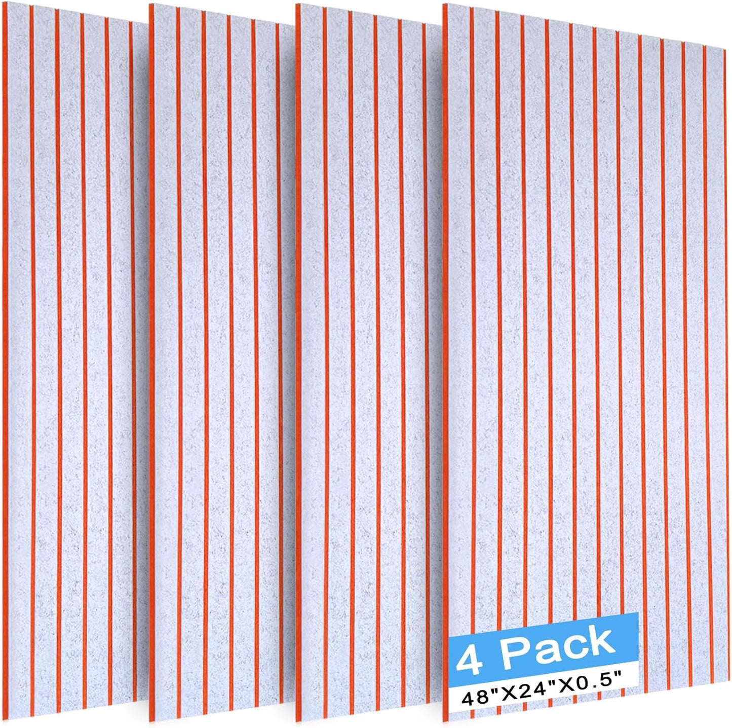 5 Pack Large Acoustic Panels, 48"X24"X0.4" Sound Proof Foam Panels for Walls, Sound Dampening Panels, Sound proof panels for walls, Soundproof Wall Panels for Home Studio&Office Decor.(Black)