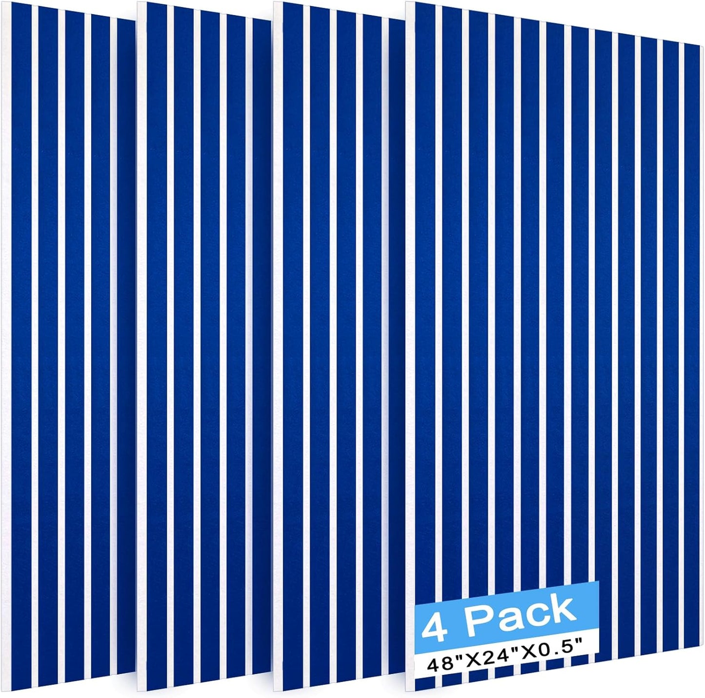 5 Pack Large Acoustic Panels, 48"X24"X0.4" Sound Proof Foam Panels for Walls, Sound Dampening Panels, Sound proof panels for walls, Soundproof Wall Panels for Home Studio&Office Decor.(Black)