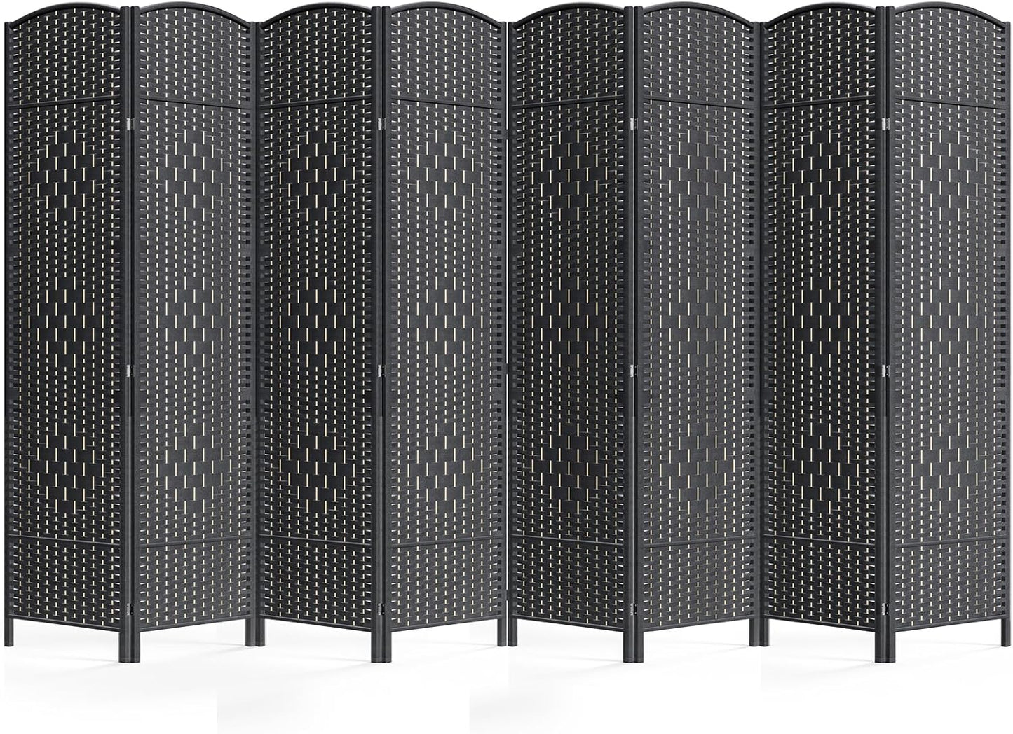 6 Panel Room Divider,6Ft Folding Privacy Screen,Tall - Extra Wide Foldable Panel Partition Wall Divider with Diamond Double-Weaved Hand-Woven Design Room Screen Divider