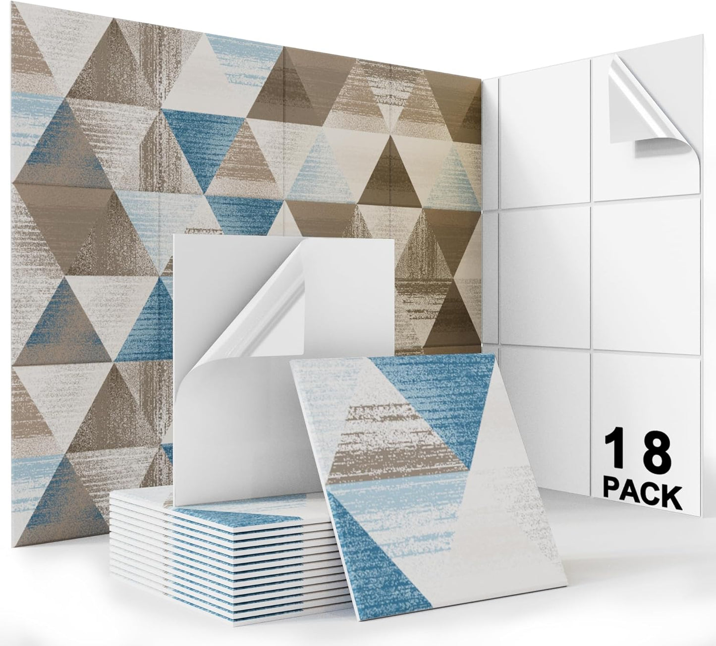 BUBOS Large Acoustic Panels,6 Pack Wood-Pattern Printing Soundproof Wall Panels, Total Size 70.8 x 47.2 Inches Self-Adhesive Decorative Sound Absorbing Panels for Studio, Home,Light Diamond Weave